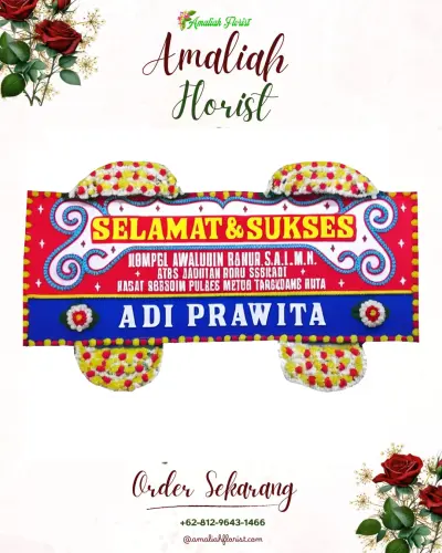 Karangan Bunga Ucapan Selamat di Sikadamai