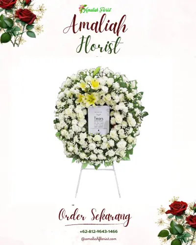 Krans Bunga Duka Cita di Sikadamai